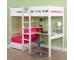 High Sleeper with Pull Out Chair Bed in Pink + Free Stompa S Flex Airflow Mattress - view 1