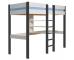 Uno High Sleeper Nero Frame with Desk/Shelving - view 2