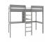 Uno High Sleeper Grey Frame with Desk/Shelving  - view 2