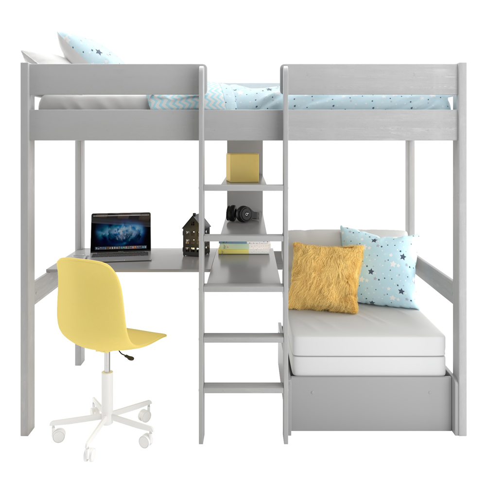A Uno 5 Highsleeper with Desk and Chair Bed