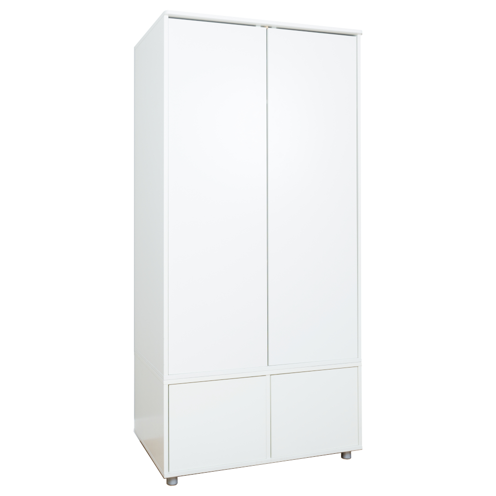Uno S Tall Wardrobe White - incl. Small White Doors