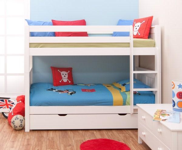 Classic Kids Bunk Bed White, Kids In Bunk Beds