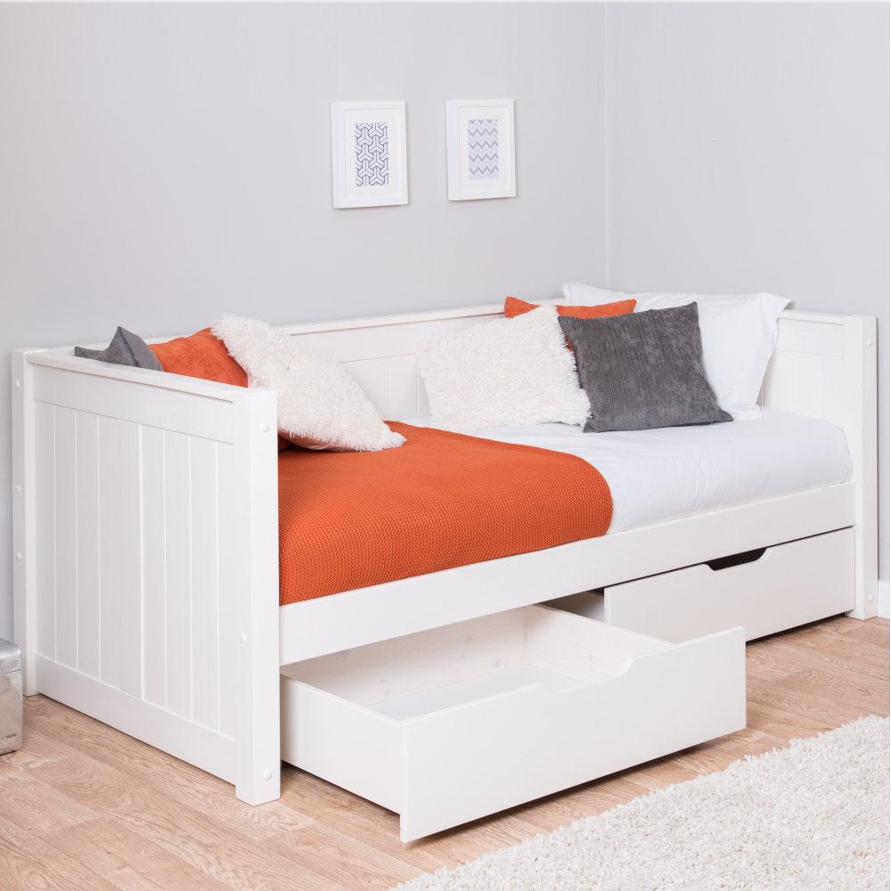 Classic Kids White Daybed with 2 Drawers