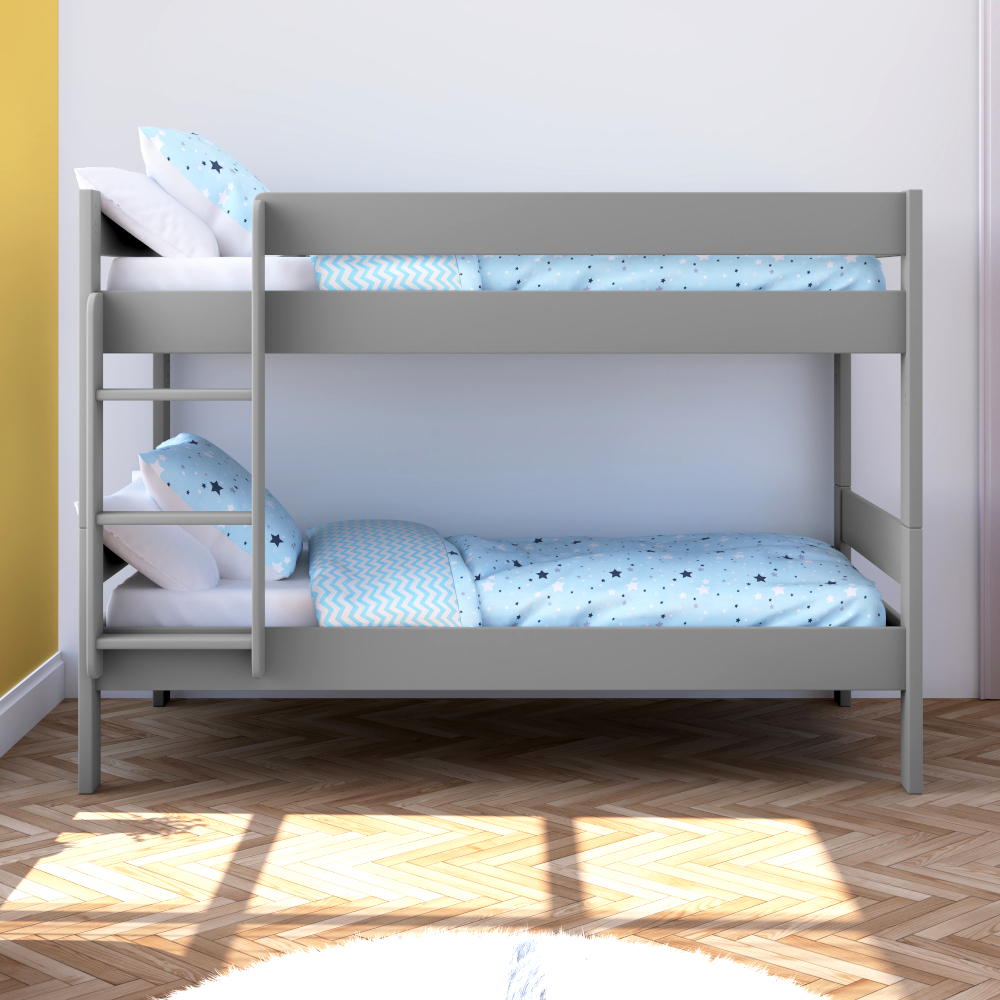 Stompa Compact Detachable Bunk Bed Frame in Grey UK Standard Single mattresses