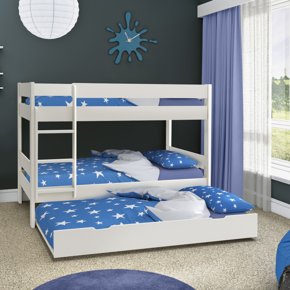 Stompa Compact Detachable Bunk Bed With Open Trundle & Trundle Mattress