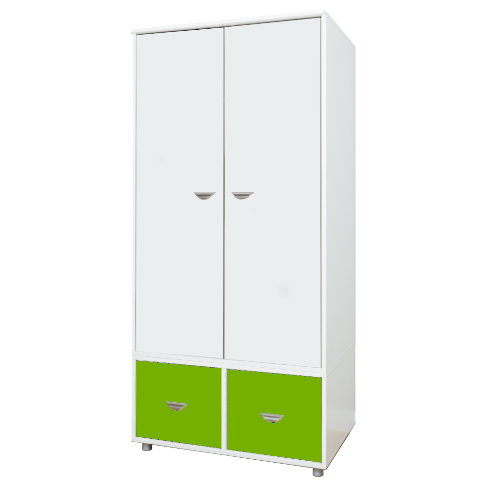 Uno Wardrobe 2 with Lime Doors