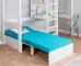 Uno 5 White High Sleeper with Pull Out Chair Bed in Aqua  - view 2