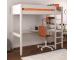 Classic Kids High Sleeper with integrated desk and shelving  UK Standard Single Size - view 1