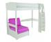 Uno S Highsleeper incl. Desk & Chair Bed in Pink - White Headboards - view 2