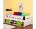 Uno Storage Cabin Bed with Lime Doors - view 1