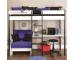 Uno 5 Nero Highsleeper with Desk + Pullout Chairbed with Blue Cushion Set - view 2