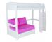 Uno S Highsleeper incl. Sofa Bed in Pink - White Headboards - view 2