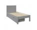 Classic Low End Single Bed in Grey with a Pair of Drawers - view 2