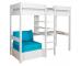 Uno 5 White High Sleeper with Pull Out Chair Bed in Aqua  - view 1
