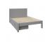 Classic Low End Double Bed in Grey with a Pair of Drawers - view 2
