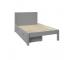 Classic Low End Small Double Bed in Grey with a Pair of Drawers - view 2
