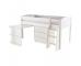Uno S Midsleeper incl. Pull Out Desk & Chest of Drawers - White Headboards - view 2