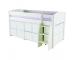 Uno S Midsleeper incl. 3 Cube Units with 4 White Doors in each Cube - White Headboards - view 2