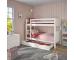 Trundle Convenience: Stompa Classic Originals White Bunk Bed with Drawer