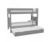 Classic Kids Bunk Bed  in Grey with full size trundle bed including a free trundle mattress - view 2