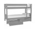 Classic Kids Bunk Bed in Grey with a Pair of Storage Drawers - view 2