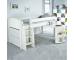 Uno S Midsleeper incl. Pull Out Desk & Cube Unit with 4 White Doors - White Headboards - view 1
