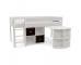 Uno 1a White Midsleeper Frame + Pullout Desk + 1 x Cube Unit Nero - view 2