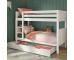 Trundle Comfort: Stompa Classic Originals White Bunk with Trundle Drawer