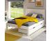Classic Low End Small Double Bed in White with a Pair of Drawers - view 1