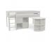 Uno 1a White Mid Sleeper Frame + Pullout Desk + 1 x Cube Unit - view 2