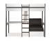 Uno 5 Nero Highsleeper with Desk + Pullout Chairbed with Black Cushion Set - view 2