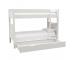 Classic Kids Bunk Bed in White with a Trundle Storage Drawer - view 2