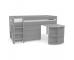 Uno Grey Midsleeper with Pull Out Desk  Cube Unit+Doors and 3 Drawer Chest - view 2