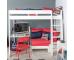 UNOS21 Highsleeper Package Red Sofa Bed with a Free Stompa S Flex Pocket Sprung Mattress - view 1