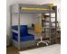 Classic Kids High Sleeper with integrated desk and shelving and pull out chair bed  UK Standard Single Size - view 1