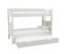 Classic Kids Bunk Bed in White with a Trundle Bed and Trundle Mattress - view 2