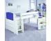 Uno S Midsleeper incl. Pull Out Desk & Chest of Drawers - Blue Headboards - view 1