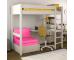 Classic Kids High Sleeper with integrated desk and shelving and pull out chair bed UK Standard Single Size - view 1