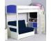 Uno S Highsleeper incl. Sofa Bed in Blue - Blue Headboards - view 1