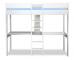 Uno High Sleeper White Frame with Desk/Shelving  - view 3