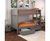 Classic Kids Bunk Bed in Grey with a Pair of Storage Drawers - view 1