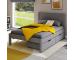 Classic Low End Small Double Bed in Grey with a Pair of Drawers - view 1