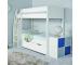 Uno S Detachable Bunk Bed with White Headboards and Drawer - view 2