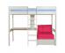 Uno 5 White Highsleeper with Desk + Pullout Chairbed with Pink Cushion Set - view 2