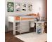 Classic Kids Mid Sleeper + Pull Out Desk and 3 Drawer chest Standard UK Single Size - view 1