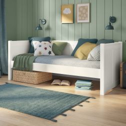 Zoomed Angled View of Classic White Day Bed