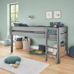 Zoomed Angled View of Uno Grey Mid Sleeper