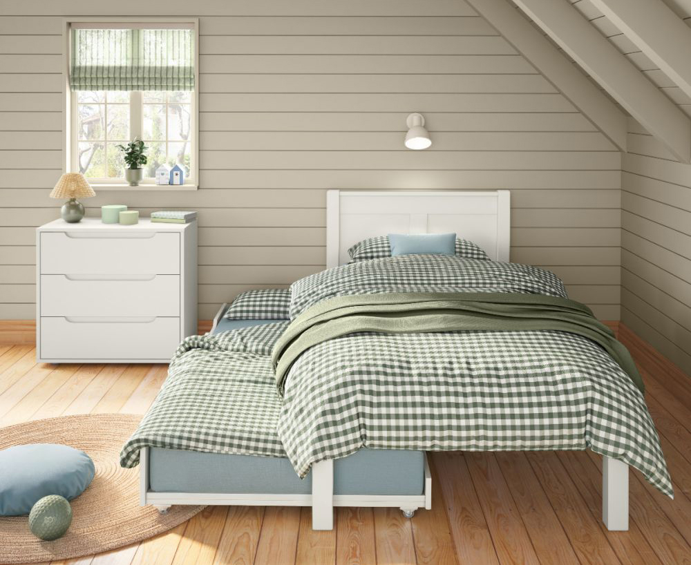 Single bed with trundle bed