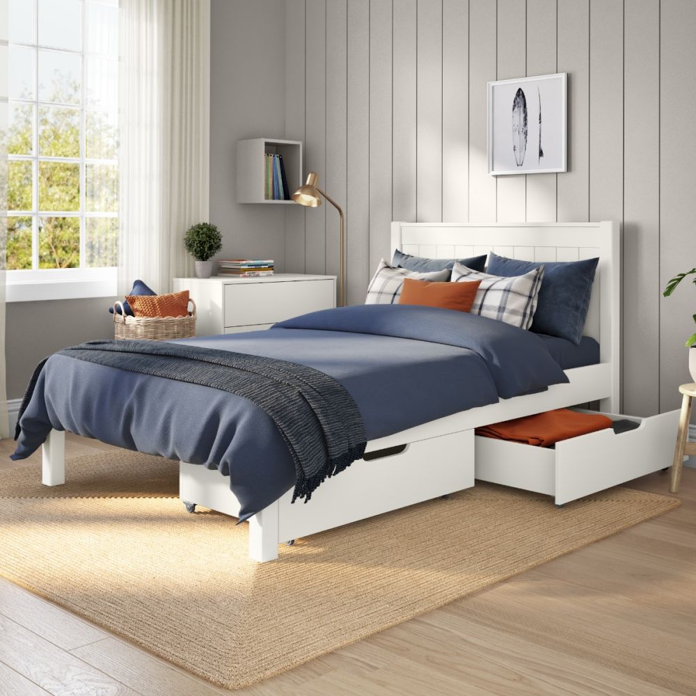 Small double bed with storage for teenager bedroom