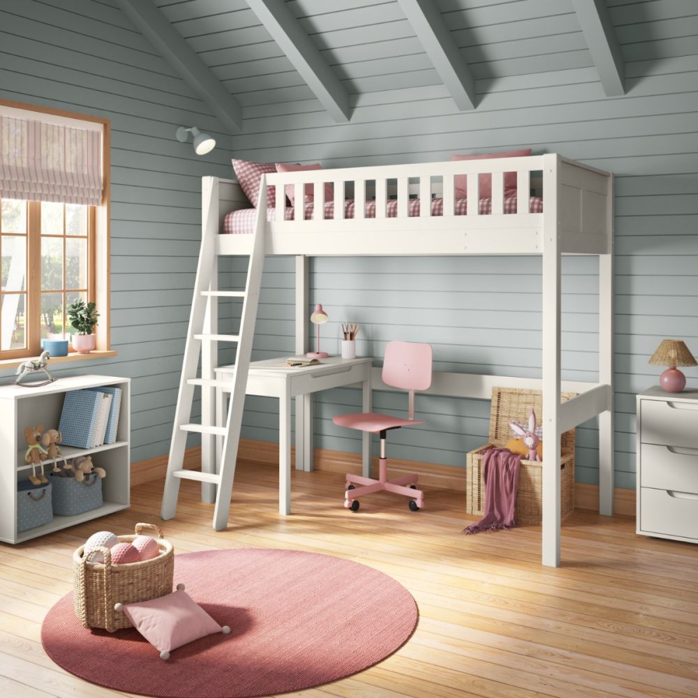 High sleeper bed with study space